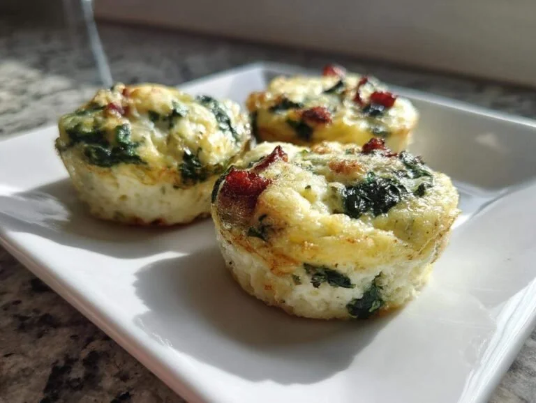 Fluffy egg bites prepared in 12 minutes, served on a white plate.