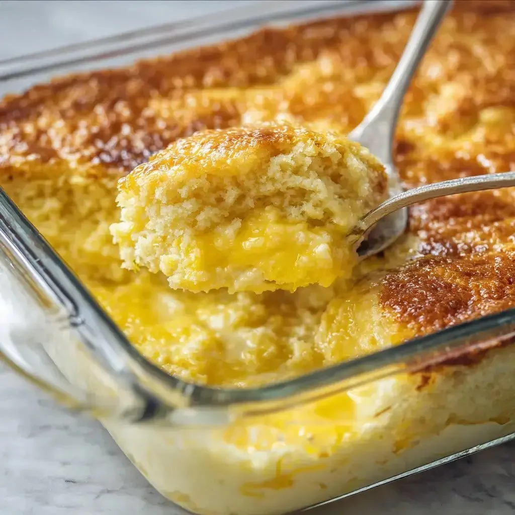 Delicious lemon cream cheese dump cake topped with fresh lemon zest