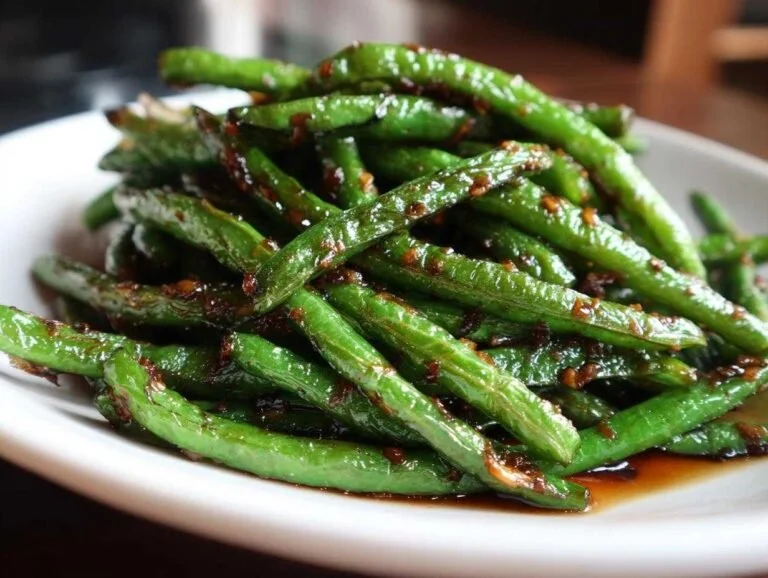 20-Minute Chinese green beans in garlic sauce, quick and flavorful dish