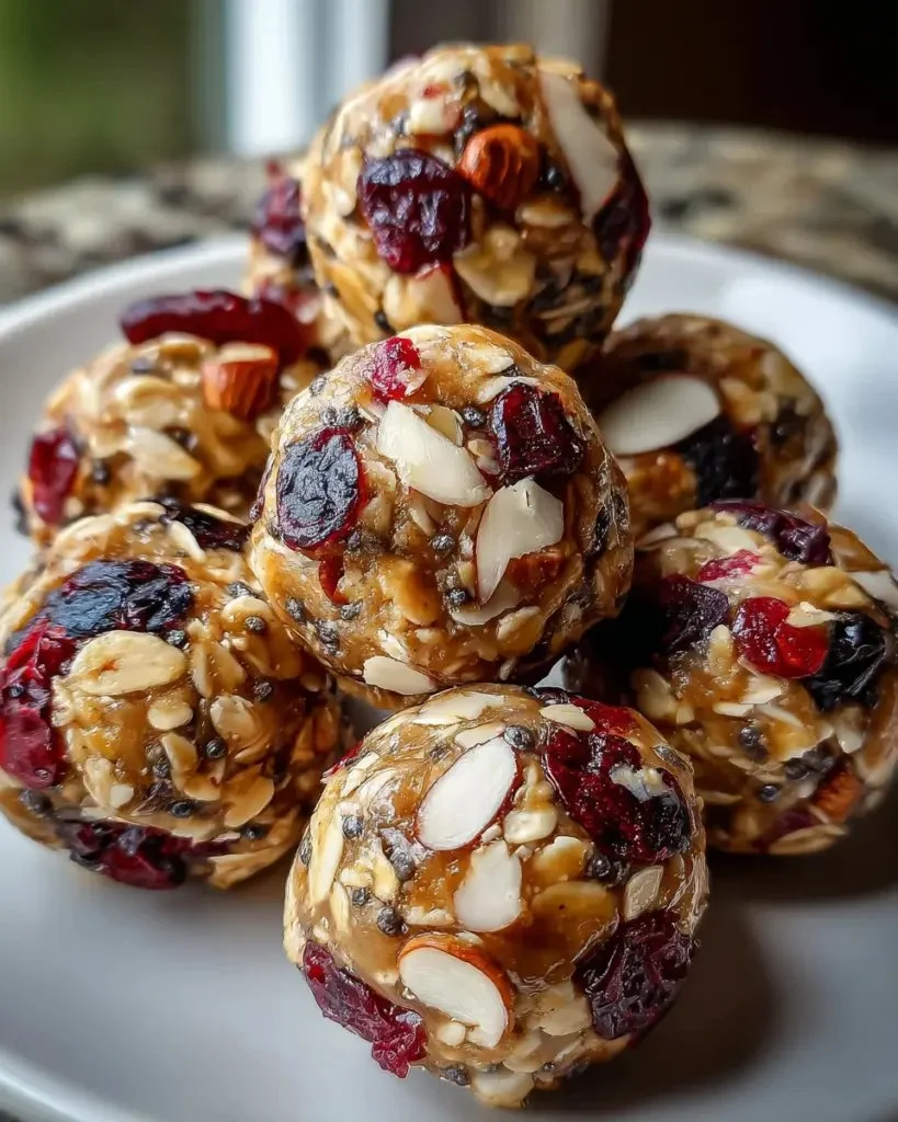 Healthy Cherry Cranberry Energy Bites for a nutritious snack