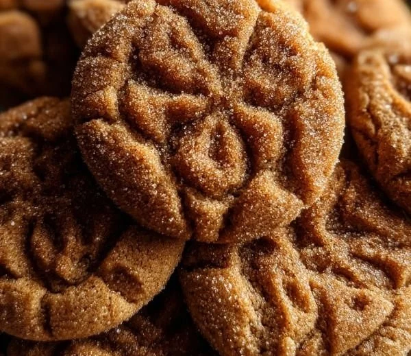 Plate of chewy maple cinnamon cookies fresh out of the oven