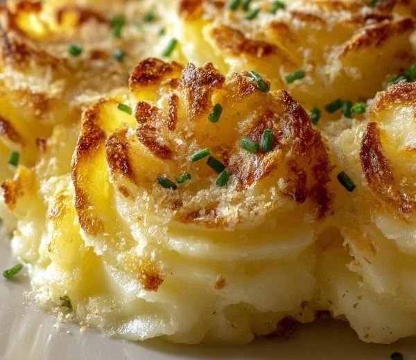 Decadent Duchess Potatoes with creamy texture and crispy edges