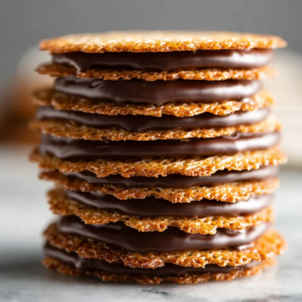 Plate of easy lace cookies ready to be enjoyed