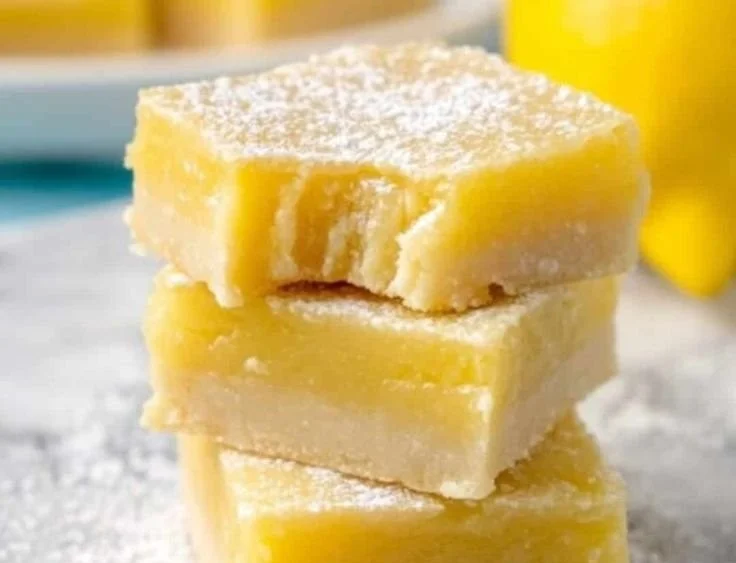 Healthy lemon bars made with fresh lemons and natural ingredients