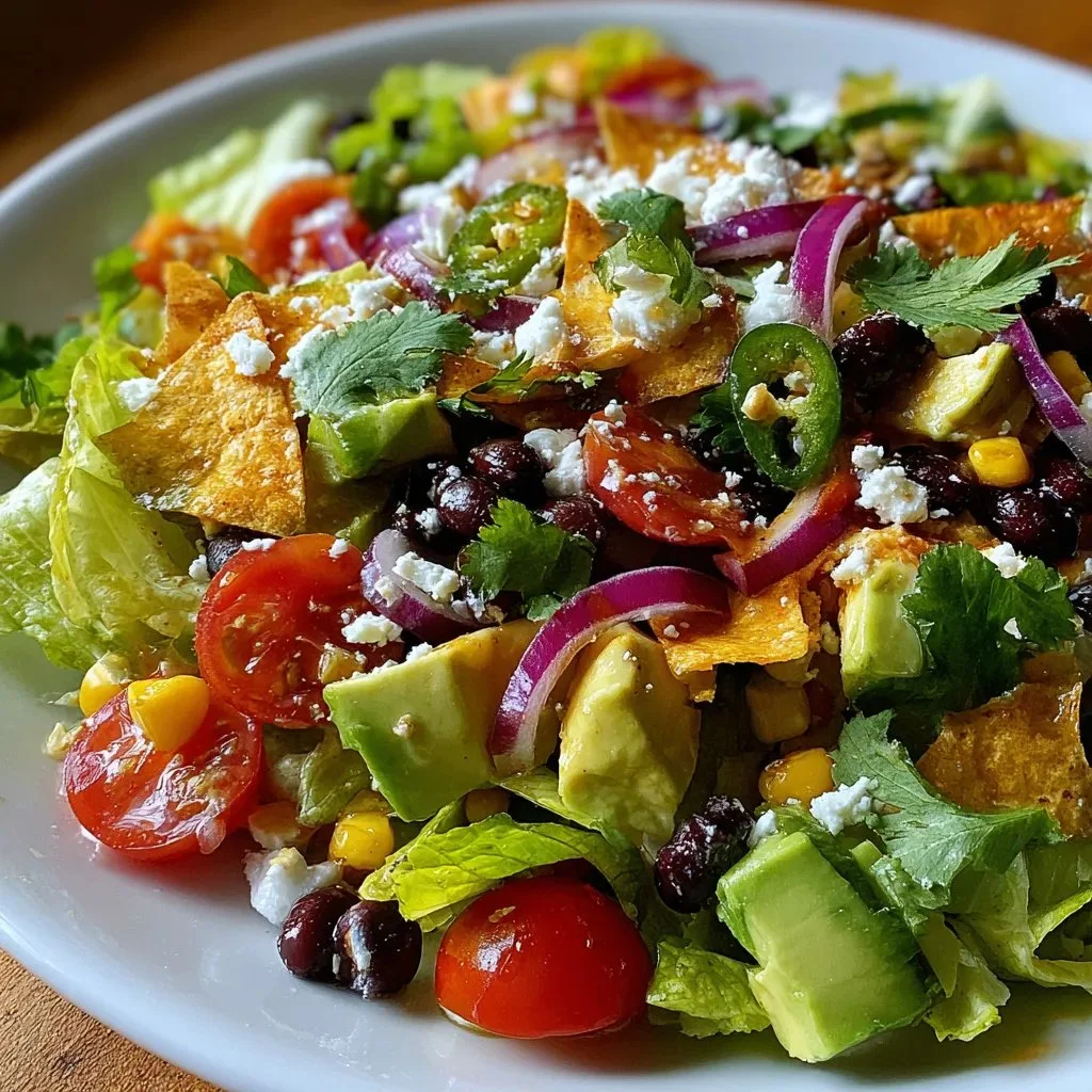 Spicy Southwest Salad with fresh vegetables and zesty dressing