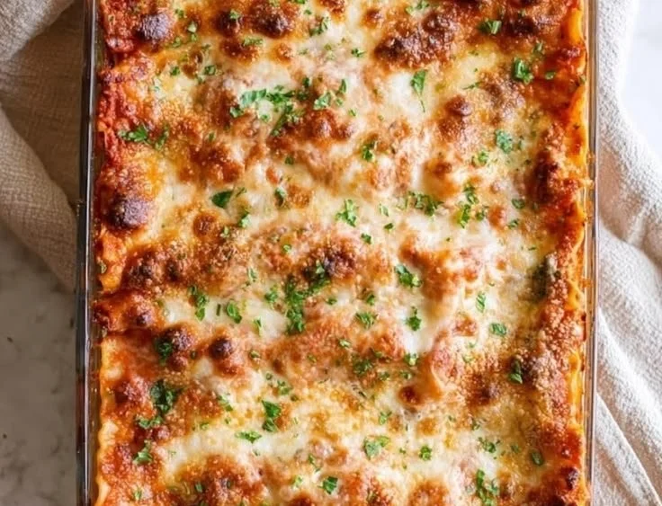 Delicious homemade Vegetable Lasagna with layers of fresh vegetables and cheese
