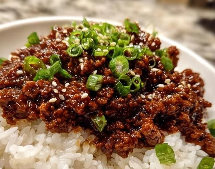 Delicious Korean Beef Bowls prepared in 15 minutes with fresh ingredients.