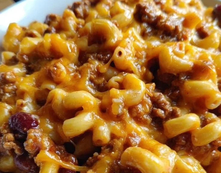 Instant Pot Chili Mac ready in 30 minutes, a quick and hearty meal.