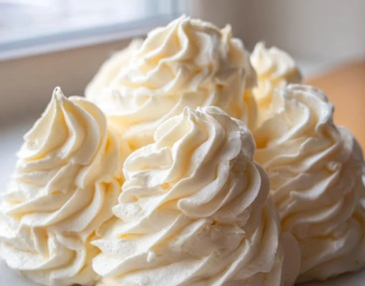Delicious American buttercream frosting on a beautifully decorated cake.