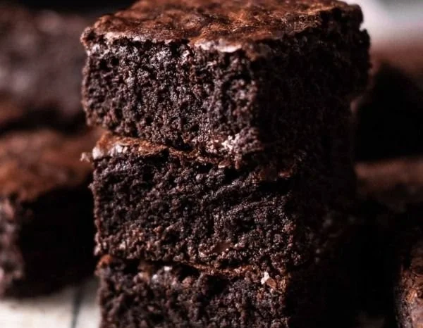 Delicious homemade brownies made from the best brownie recipe