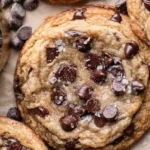 Homemade BEST chocolate chip cookies on a cooling rack