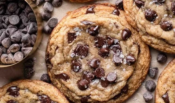 Homemade BEST chocolate chip cookies on a cooling rack