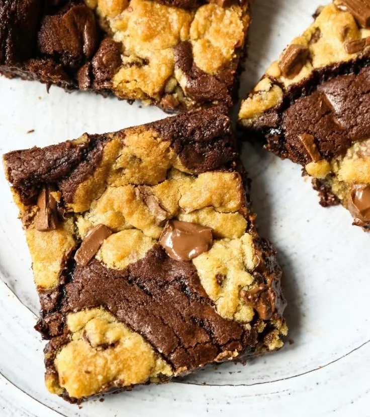 Delicious brookies combining brownies and cookies in a tempting dessert treat.