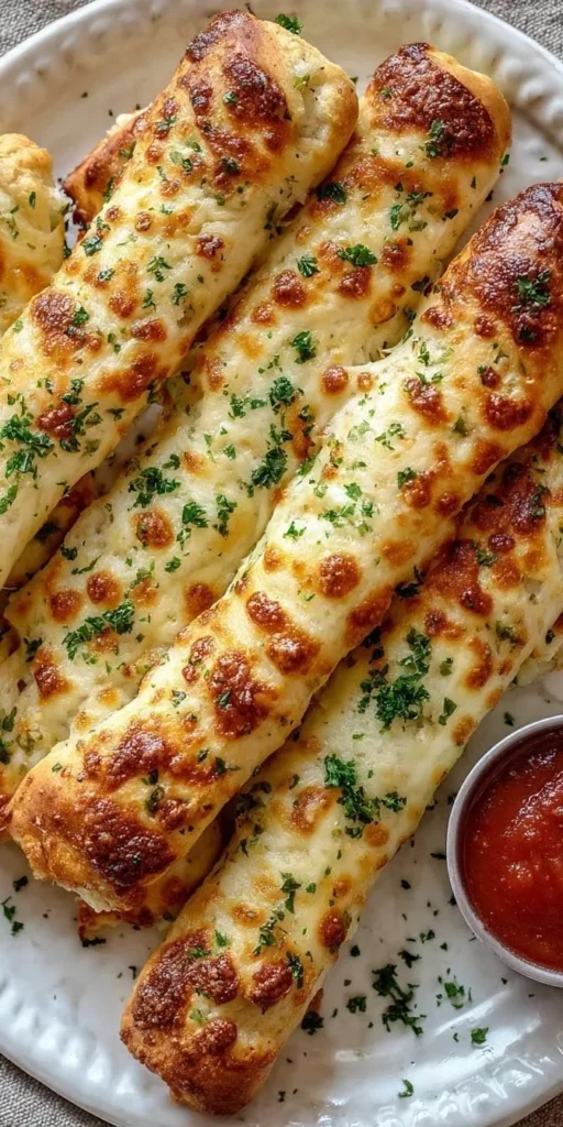 Cheesy Garlic Pull-Apart Bread with melted cheese and garlic butter