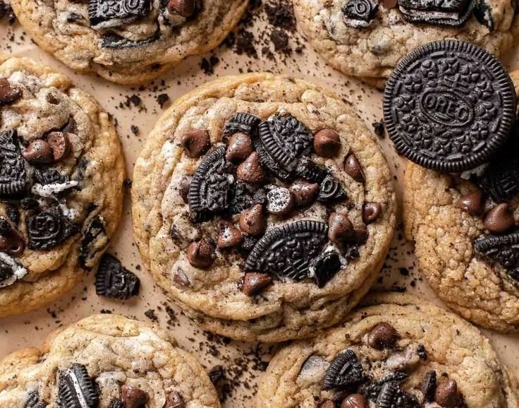Delicious Chocolate Chip Oreo Cookies on a plate