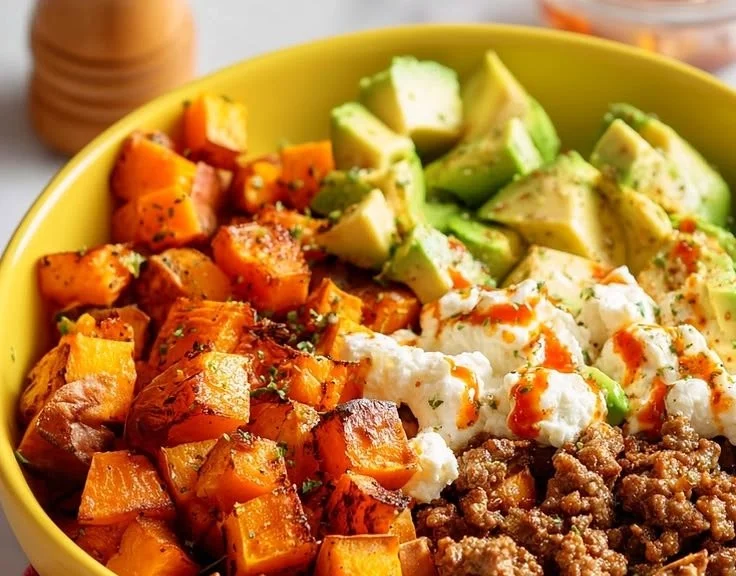 High protein ground beef cottage cheese bowls for a nutritious meal