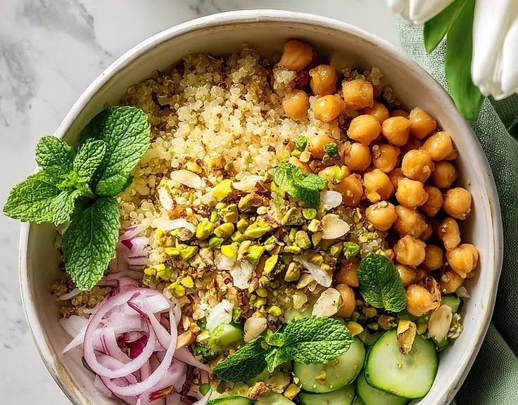 A vibrant and healthy Homemade Jennifer Aniston Salad with fresh ingredients.