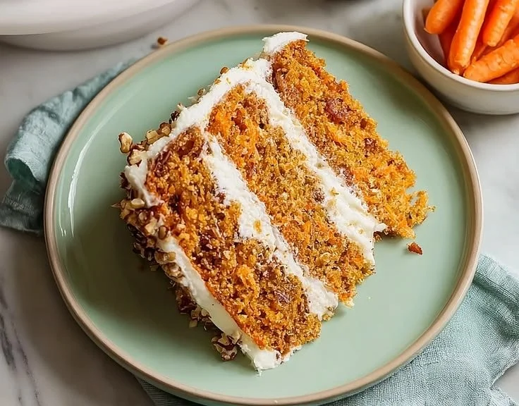 Delicious Easter Carrot Cake decorated for spring celebrations