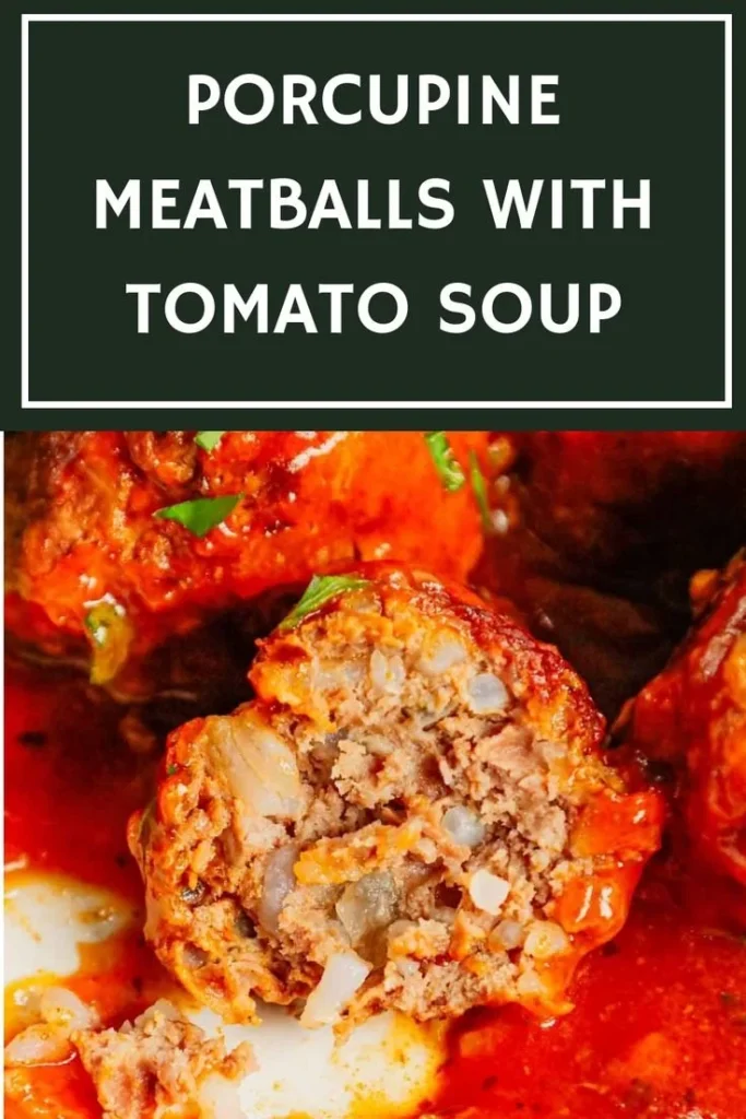 Delicious porcupine meatballs served with a side of sauce