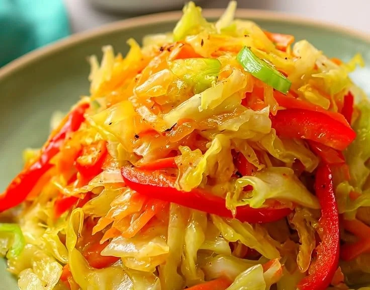 Delicious and healthy Jamaican Cabbage dish served in a bowl