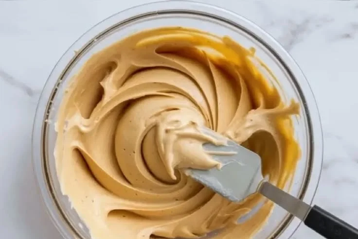 Delicious brown butter frosting on a chocolate cupcake.