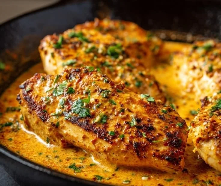 Delicious Chicken Fricassee made in a pressure cooker, featuring tender chicken and rich sauce