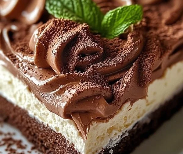 A bowl of chocolate cottage cheese mousse dessert decorated with chocolate shavings.