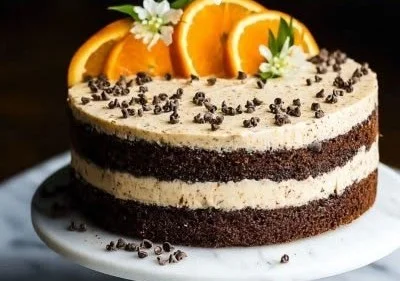 Delicious Chocolate Orange Cake with moist layers and a zesty flavor boost