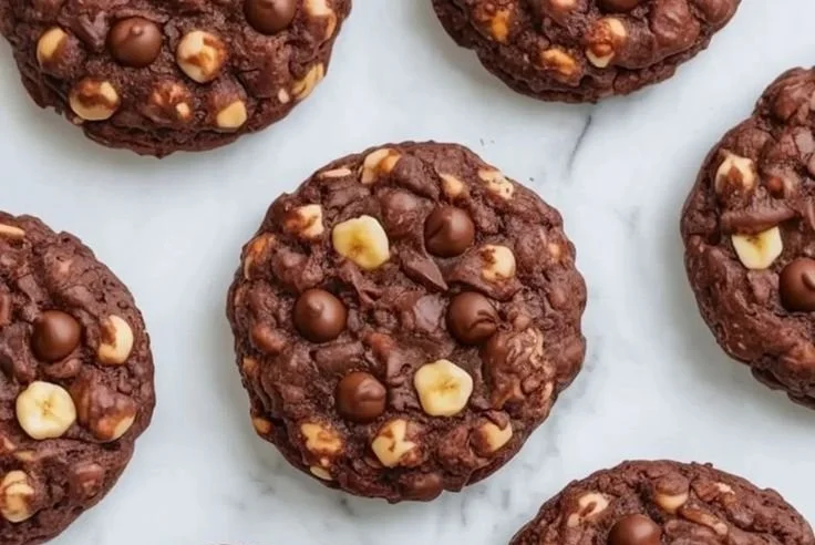 Cocoa Banana Cookies with chickpeas, a healthy and delicious snack option.