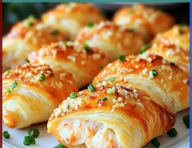 Delicious Crescent Roll Crab Rangoon appetizer served on a platter