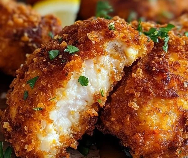 Crispy spicy buttermilk fried chicken served on a plate
