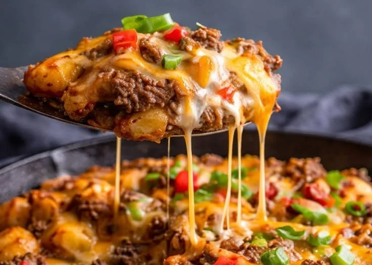 Deliciously prepared Hobo Casserole served in a bowl, showcasing its hearty ingredients.