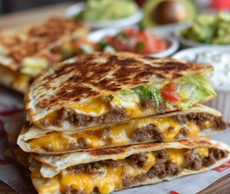 Delicious homemade crispy juicy smash burgers with toppings on a plate