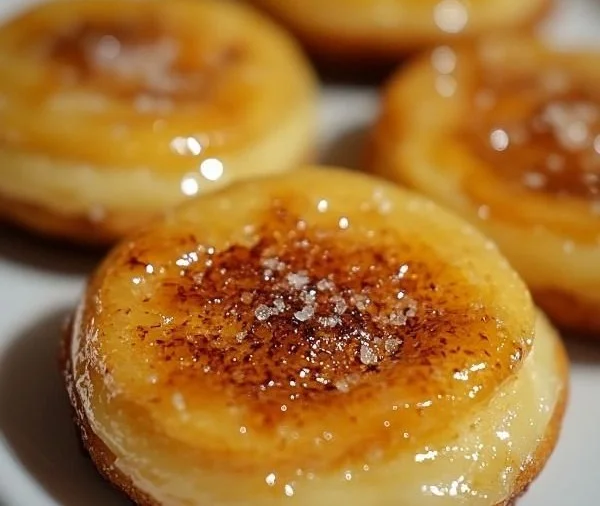 Delicious Crème Brûlée Cookies with a caramelized sugar topping