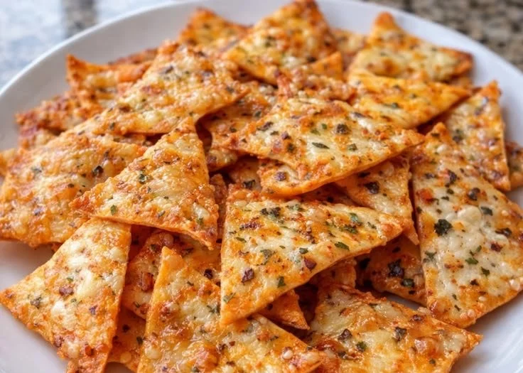 Delicious Keto Pepperoni Cheese Chips, perfect low-carb snack.