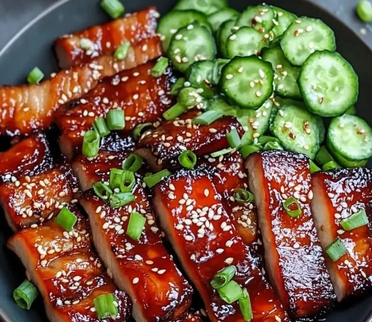 Delicious Korean pork belly skillet served for a quick weeknight dinner.