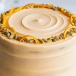 Delicious homemade Orange Cardamom Cake with a citrusy frosting