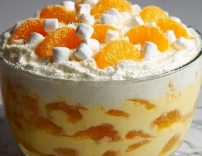 Delicious Orange Creamsicle Salad in a serving bowl, perfect for summer gatherings.