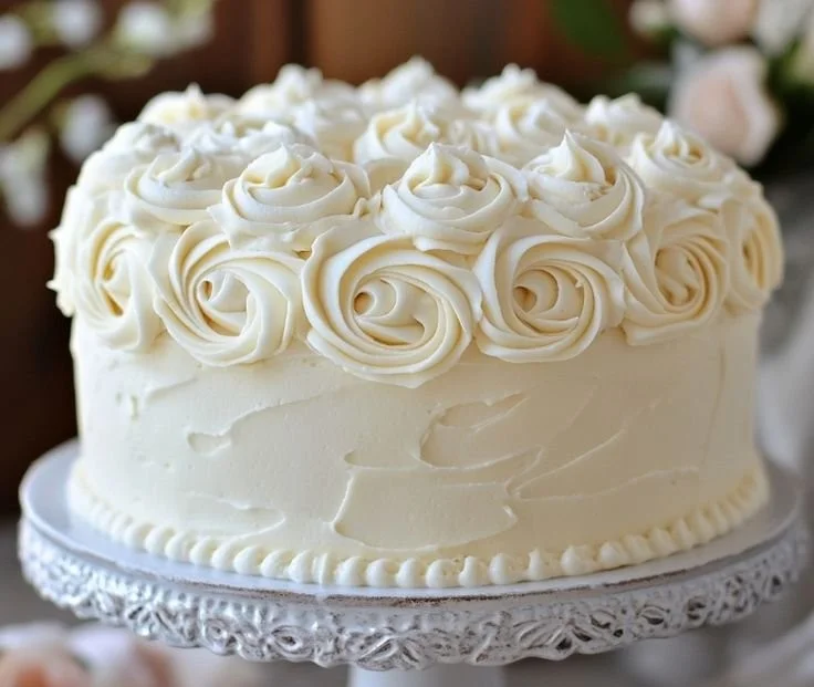 Pressure cooker Russian Buttercream icing prepared in a bowl.