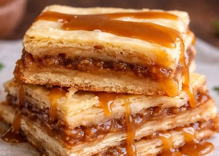 Salted Caramel Brown Sugar Pop Tart Cookie Bars with a delicious topping