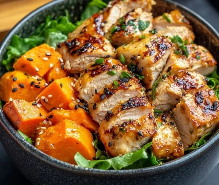 Sheet Pan Maple Dijon Chicken with roasted vegetables