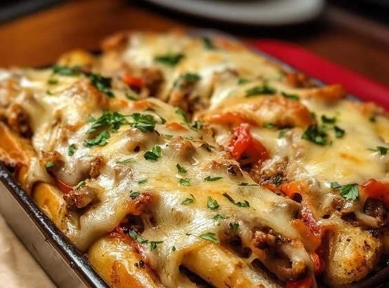 Delicious Chicken Philly Cheesesteak sandwich recipe