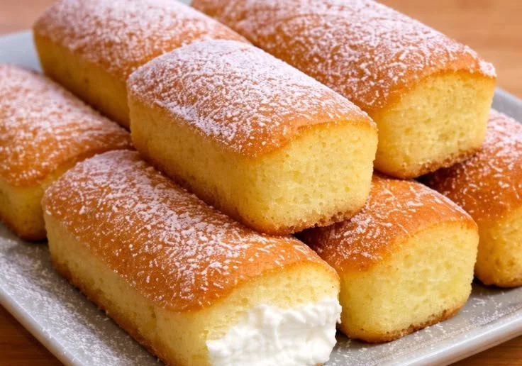 Homemade Twinkies on a plate ready to be enjoyed