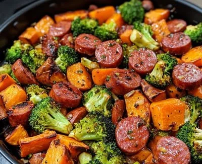 One-Pan Honey Garlic Kielbasa and Veggies Dinner
