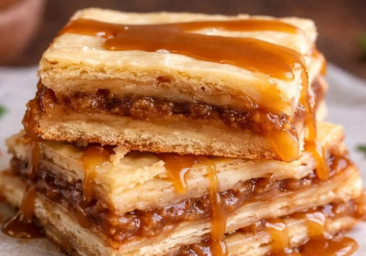 Salted Caramel Brown Sugar Pop Tart Cookie Bars fresh from the oven