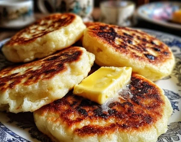 Homemade traditional Welsh cakes griddled to golden perfection.