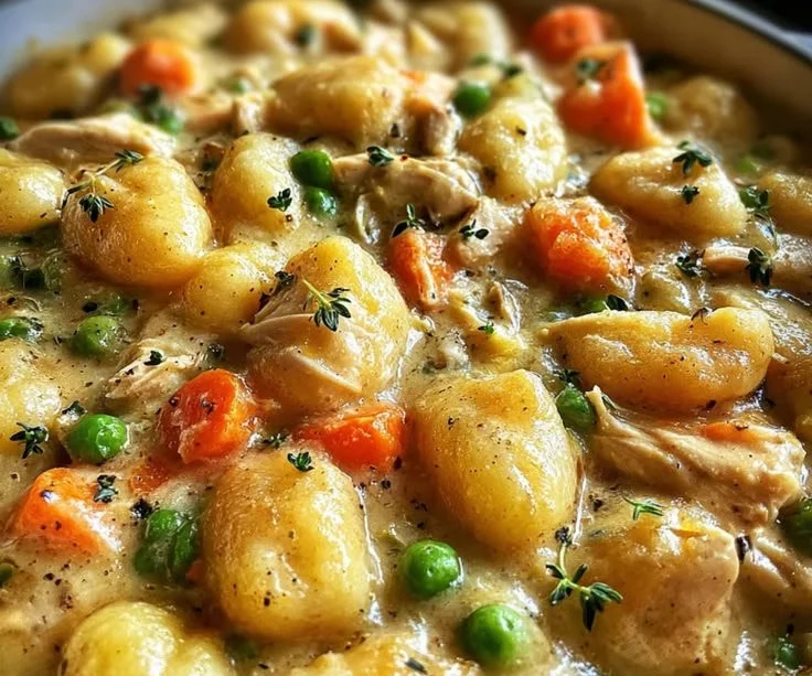 One Pot Gnocchi Chicken Pot Pie Ready In 30 Minutes