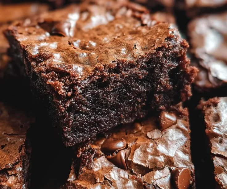 Delicious homemade brownies from a better than box mix recipe for fudge lovers.