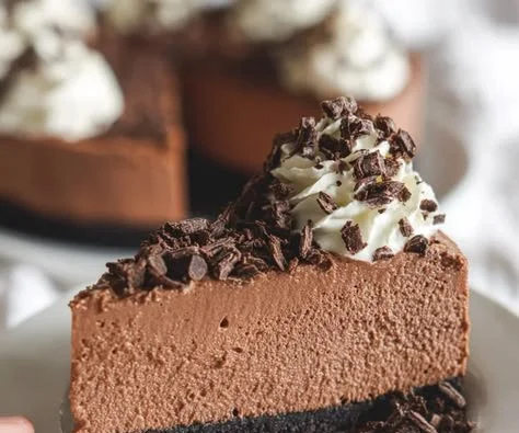 Delicious chocolate cheesecake prepared without an oven