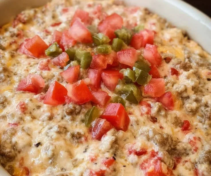 Cream Cheese Rotel Dip served in a bowl with tortilla chips
